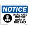 Signmission OSHA, Hard Hats Must Be Worn In This Area With Symbol, 10in X 7in Rigid Plastic, OS-NS-P-710-L-13288 OS-NS-P-710-L-13288 - alternate 1